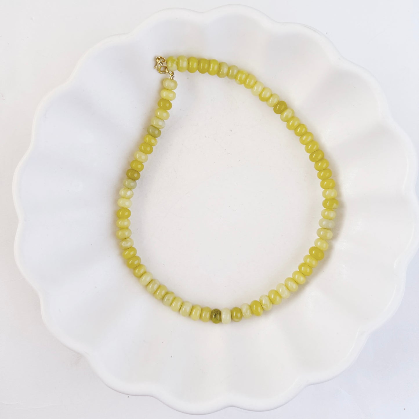 WS Chartreuse Beaded Necklace