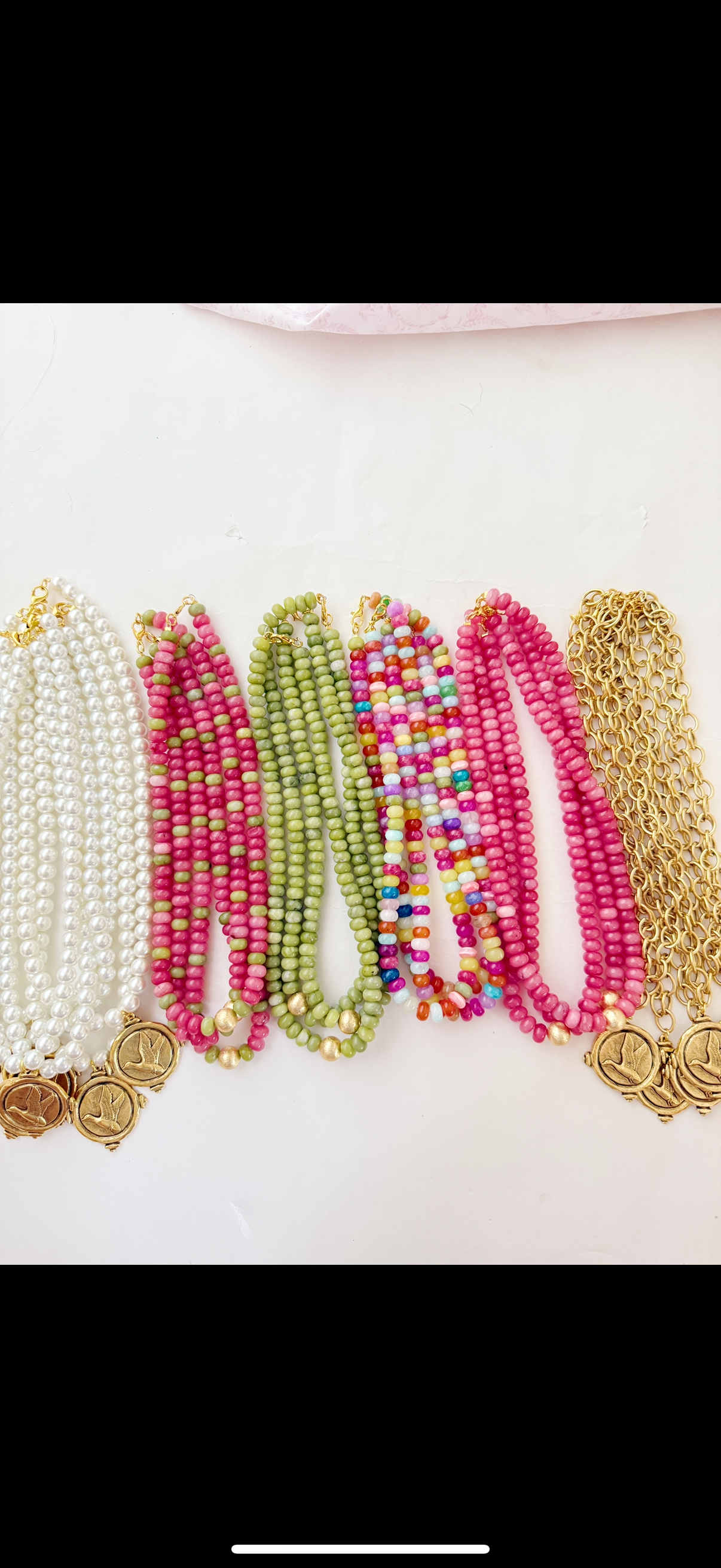 WS Multi Color Beaded Necklace