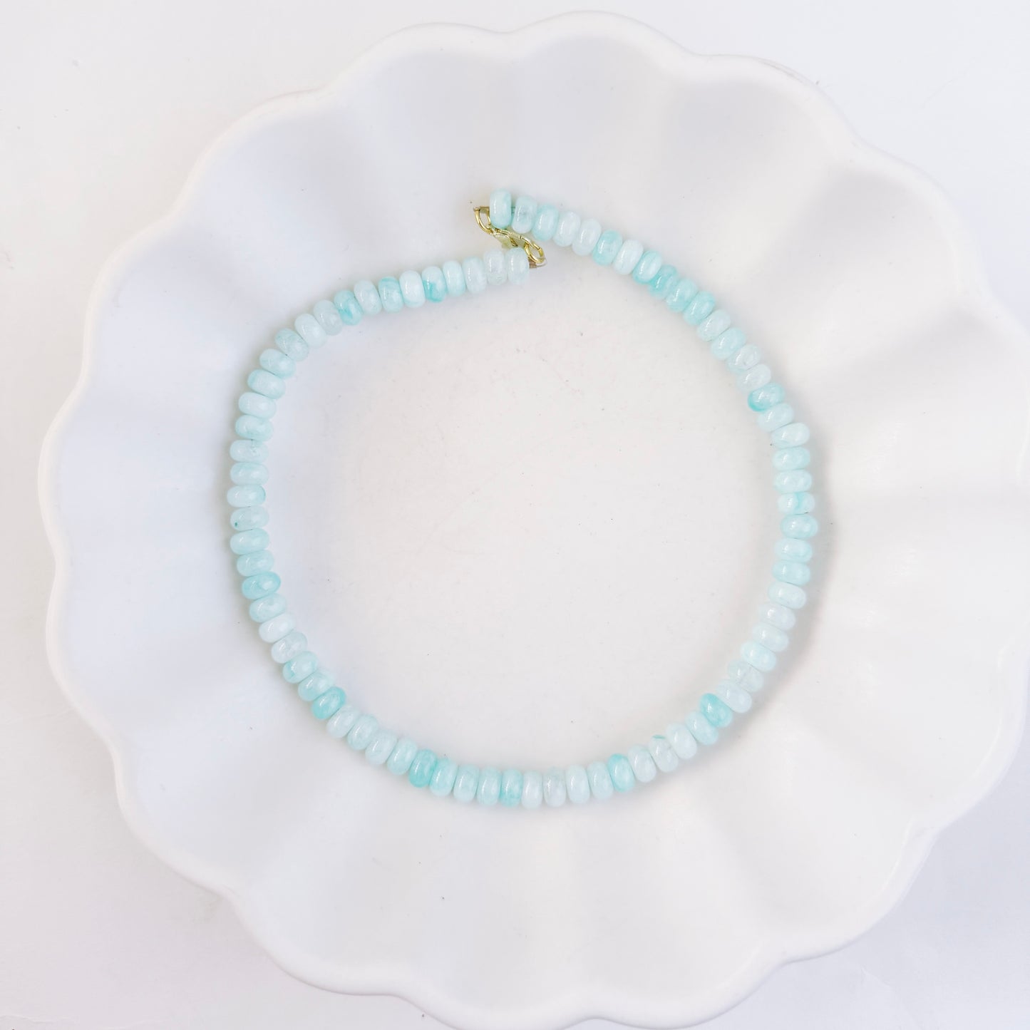 WS Aqua Beaded Necklace