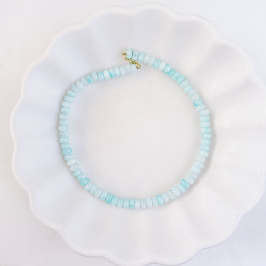 WS Aqua Beaded Necklace
