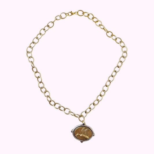 The Signature Duck Mixed Metal Necklace - Large Chain