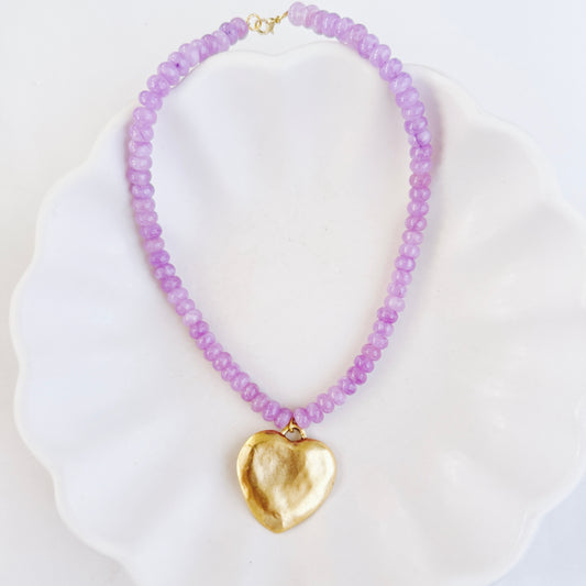 WS Lilac Beaded Necklace