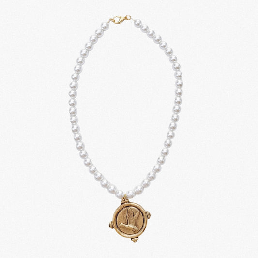 WS Pearl MC Signature Duck Necklace