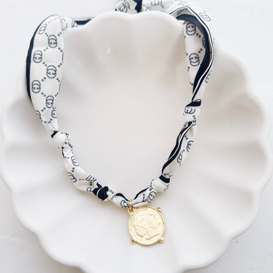 Gucci Coin Scarf Necklace