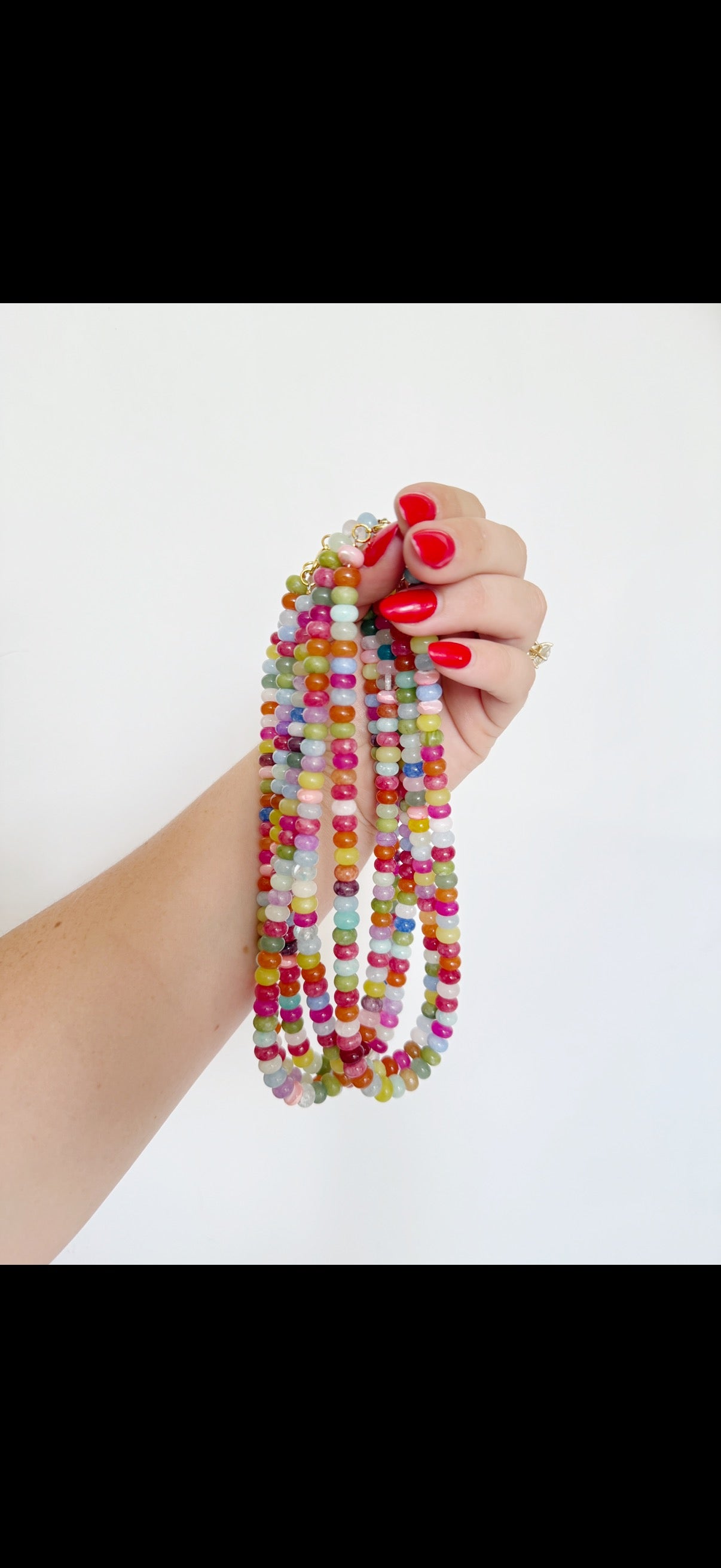 WS Multi Color Beaded Necklace