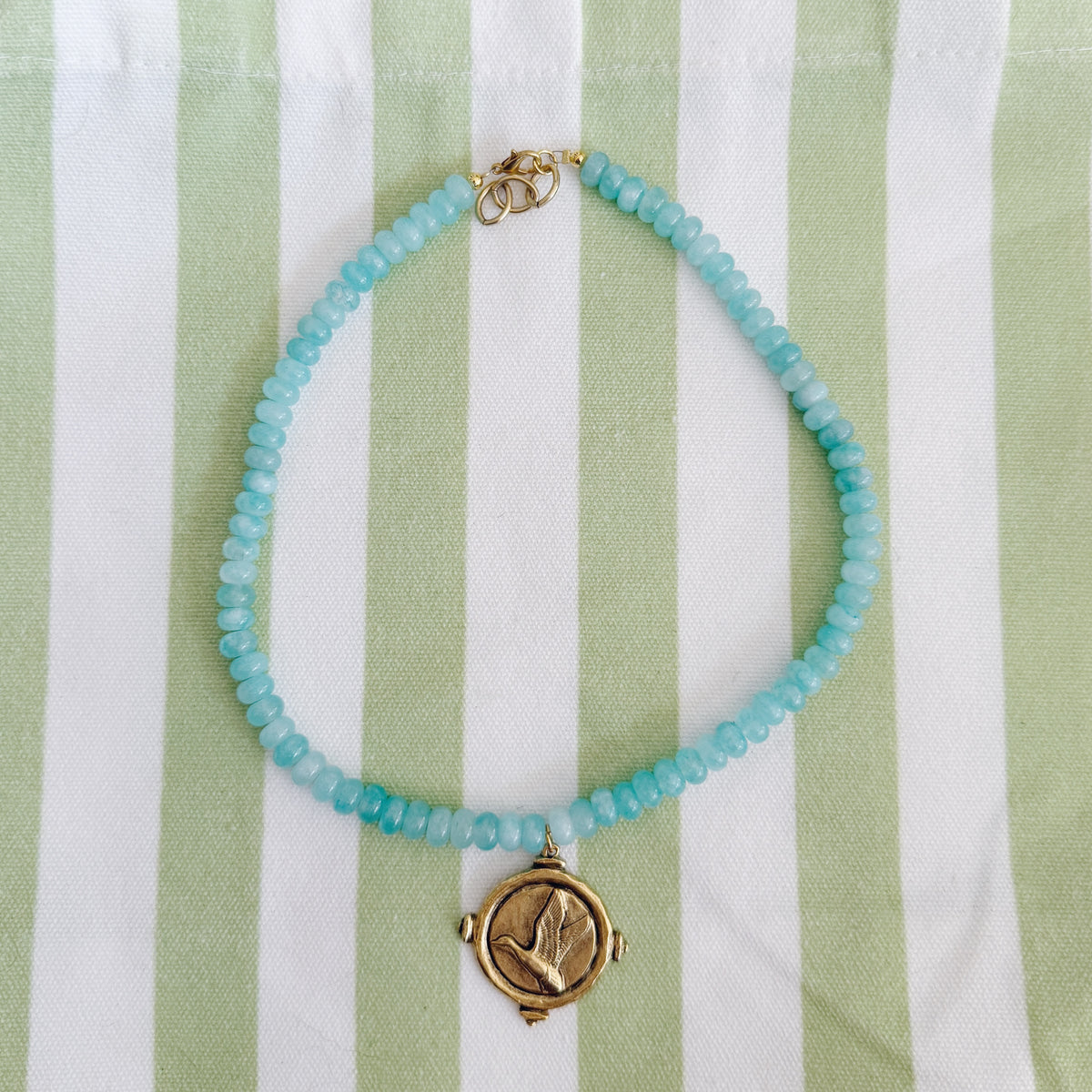 Turquoise Signature Duck Beaded Necklace