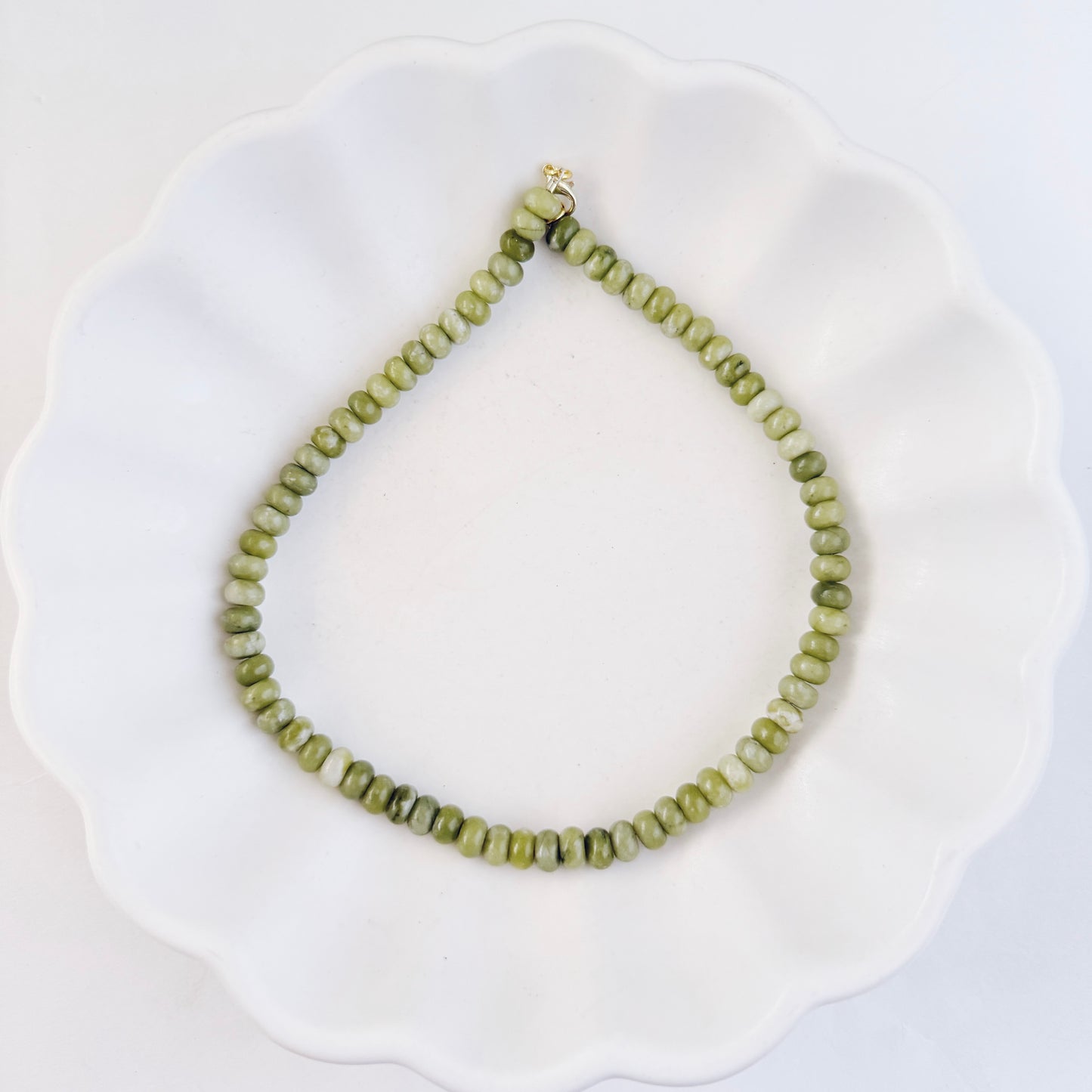 WS Green Beaded Necklace