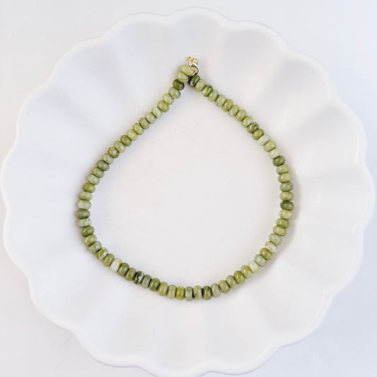 WS Green Beaded Necklace