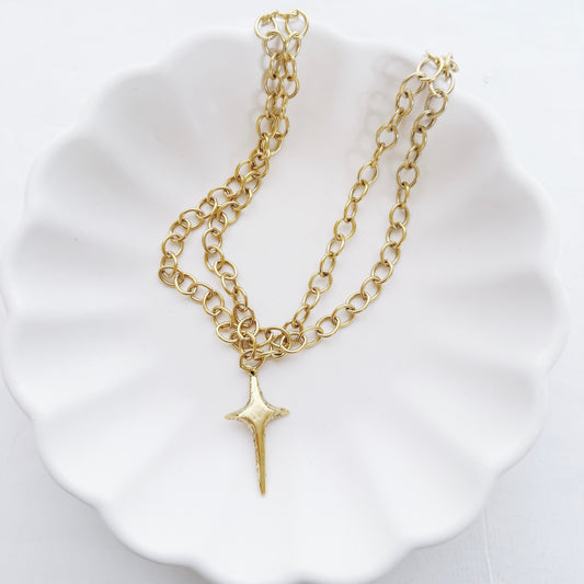 Double Layered Cross Necklace