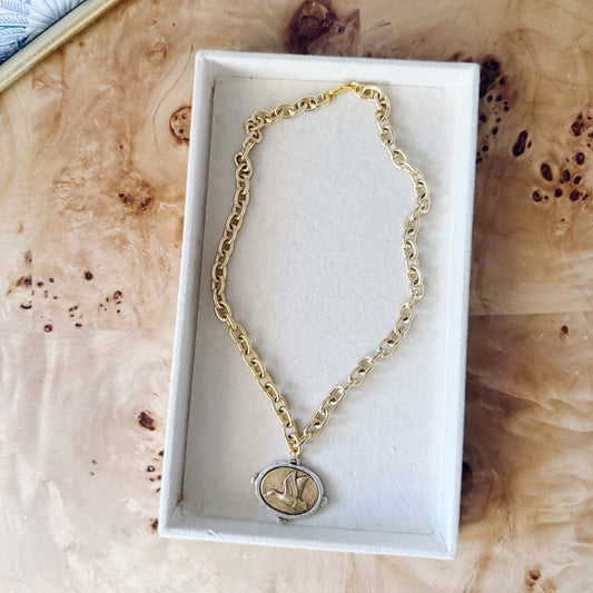 The Signature Duck Mixed Metal Necklace - Classic Chain