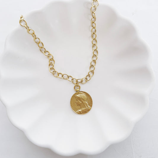 The French Coin Signature Necklace