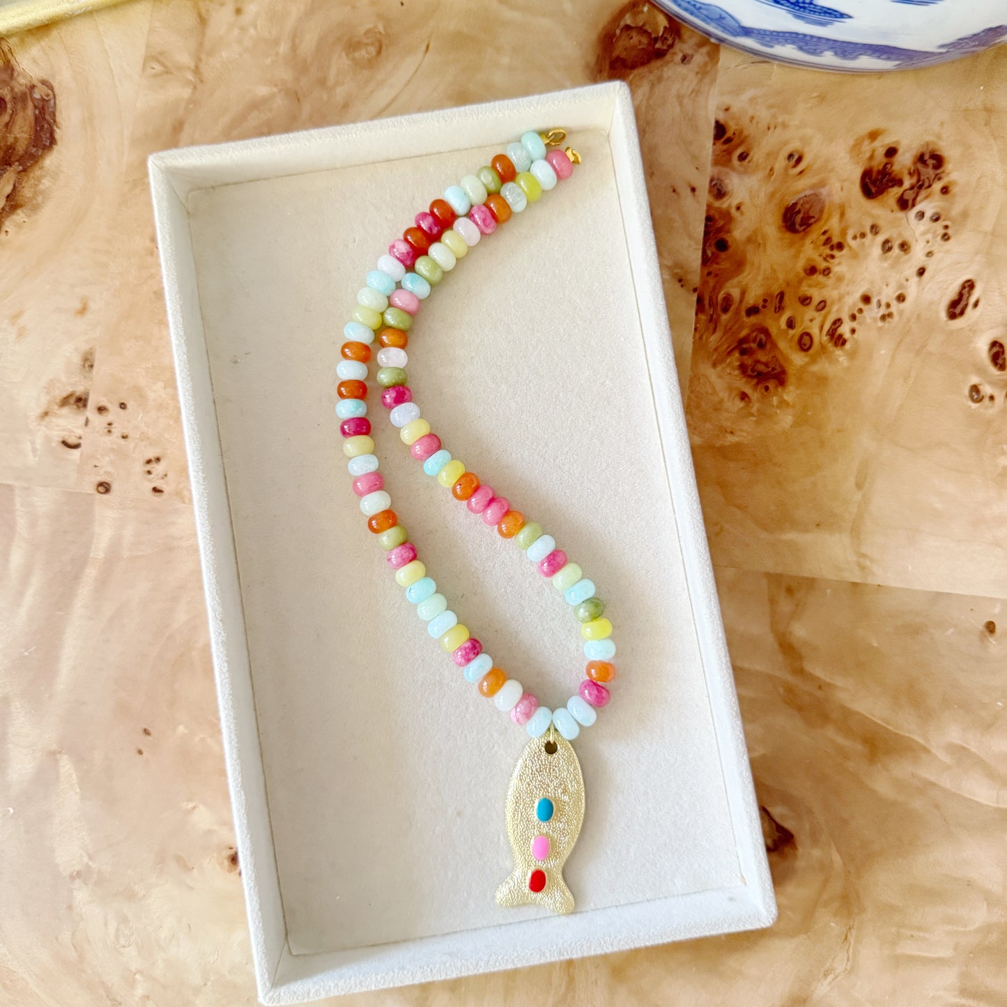 WS Multi Color Fish Necklace