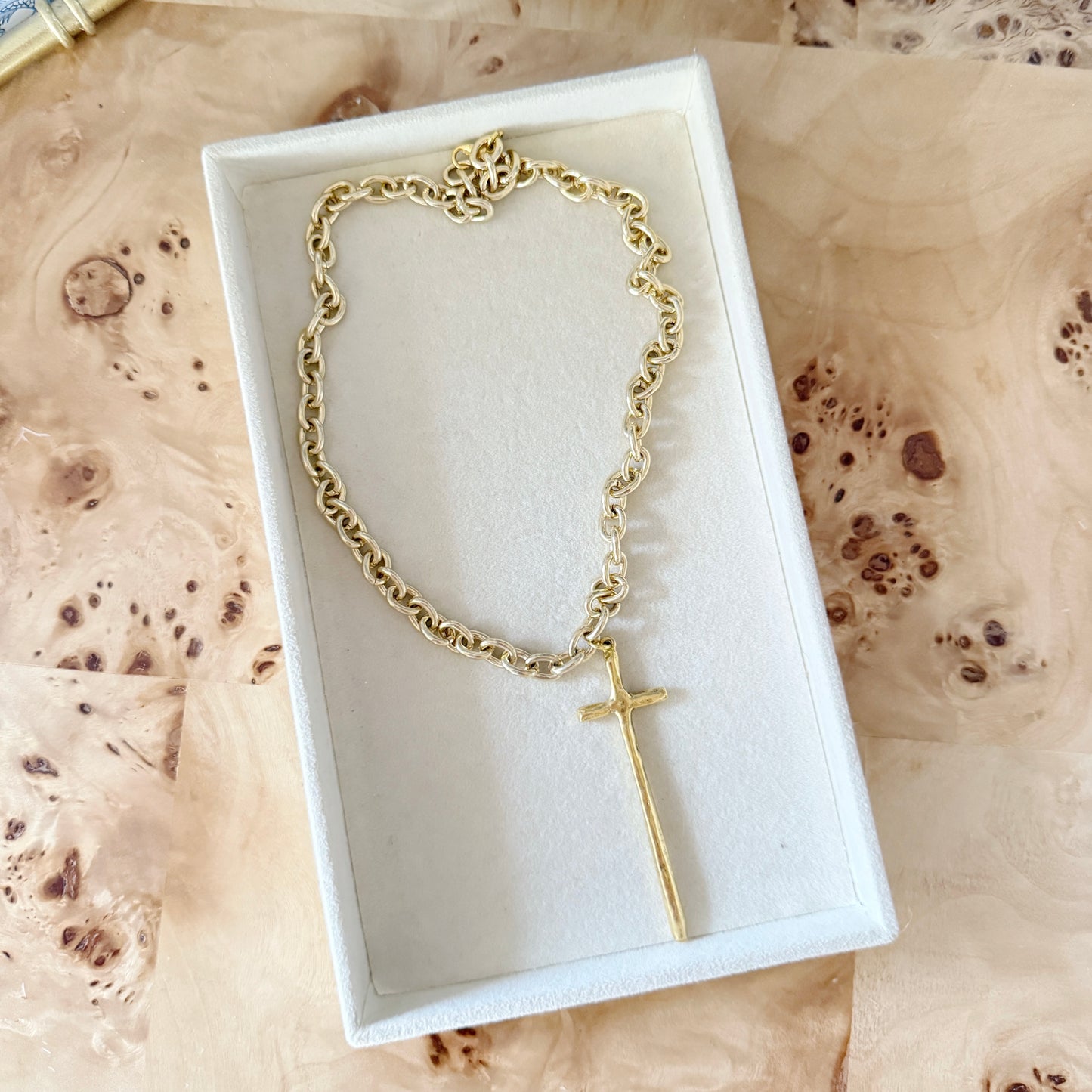 Sunday Morning Long Cross Necklace