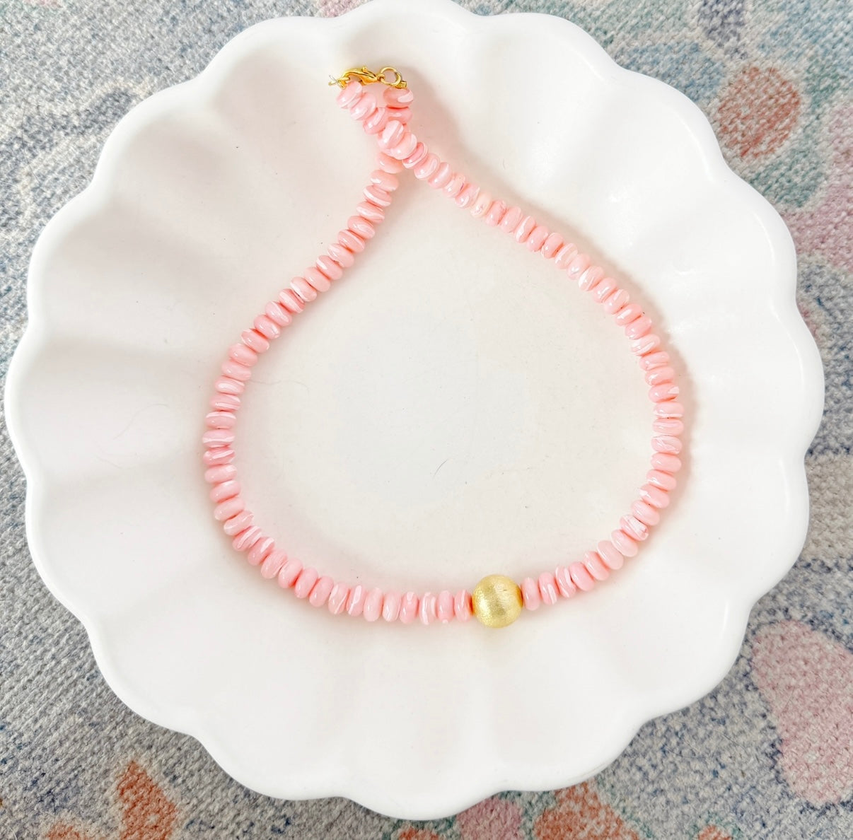 WS Pink Pearl Necklace