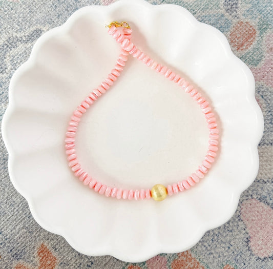 WS Pink Pearl Necklace